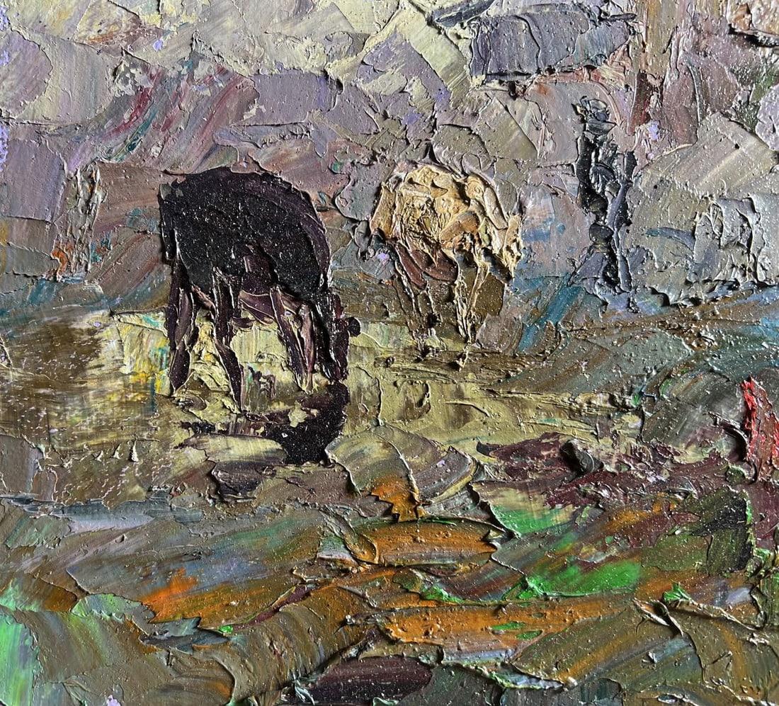 Oil painting Autumn morning fog Boris Serdyuk - 8