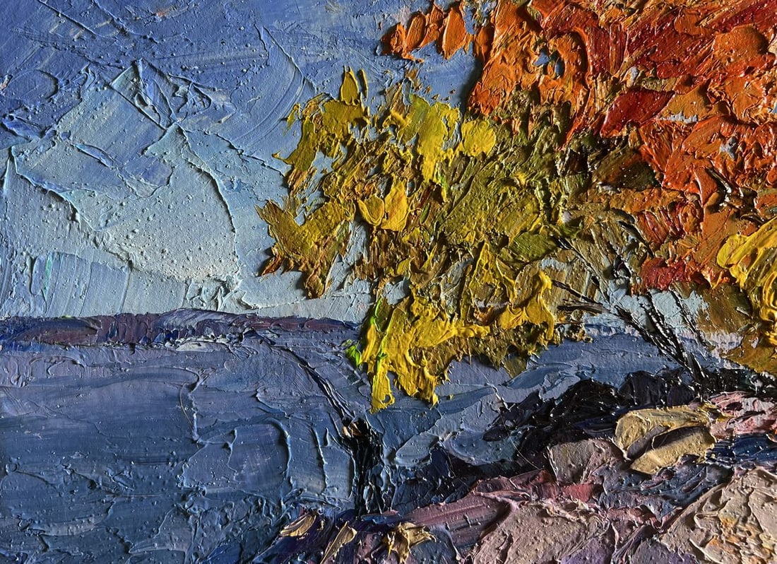 Oil painting Autumn fishing Boris Serdyuk - 4