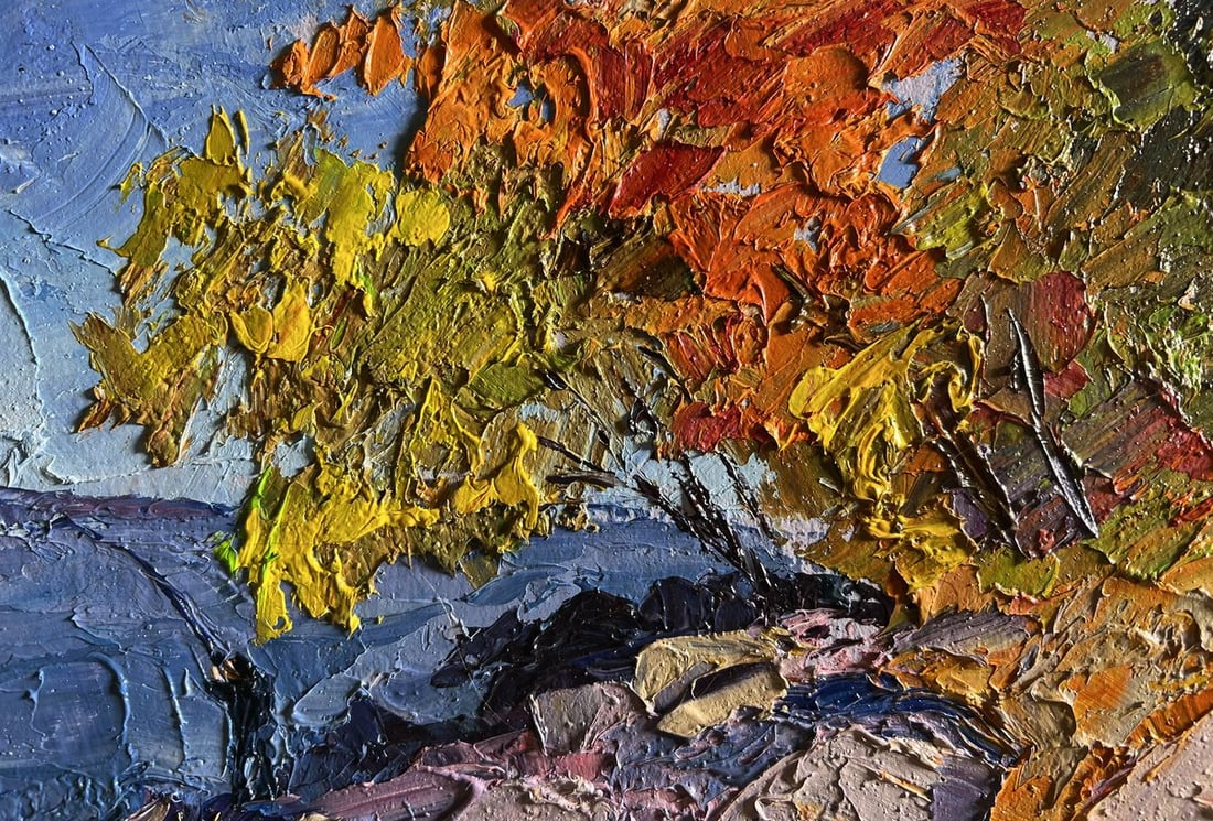 Oil painting Autumn fishing Boris Serdyuk - 5