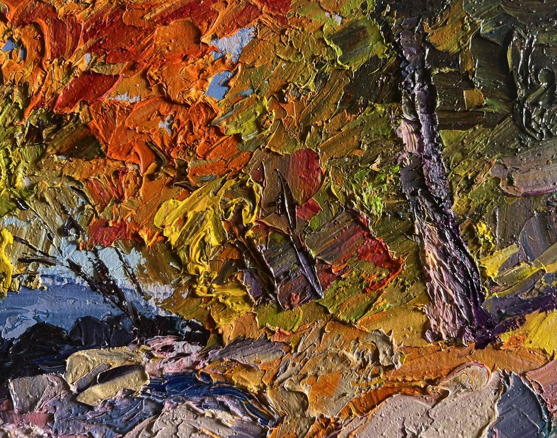 Oil painting Autumn fishing Boris Serdyuk - 6