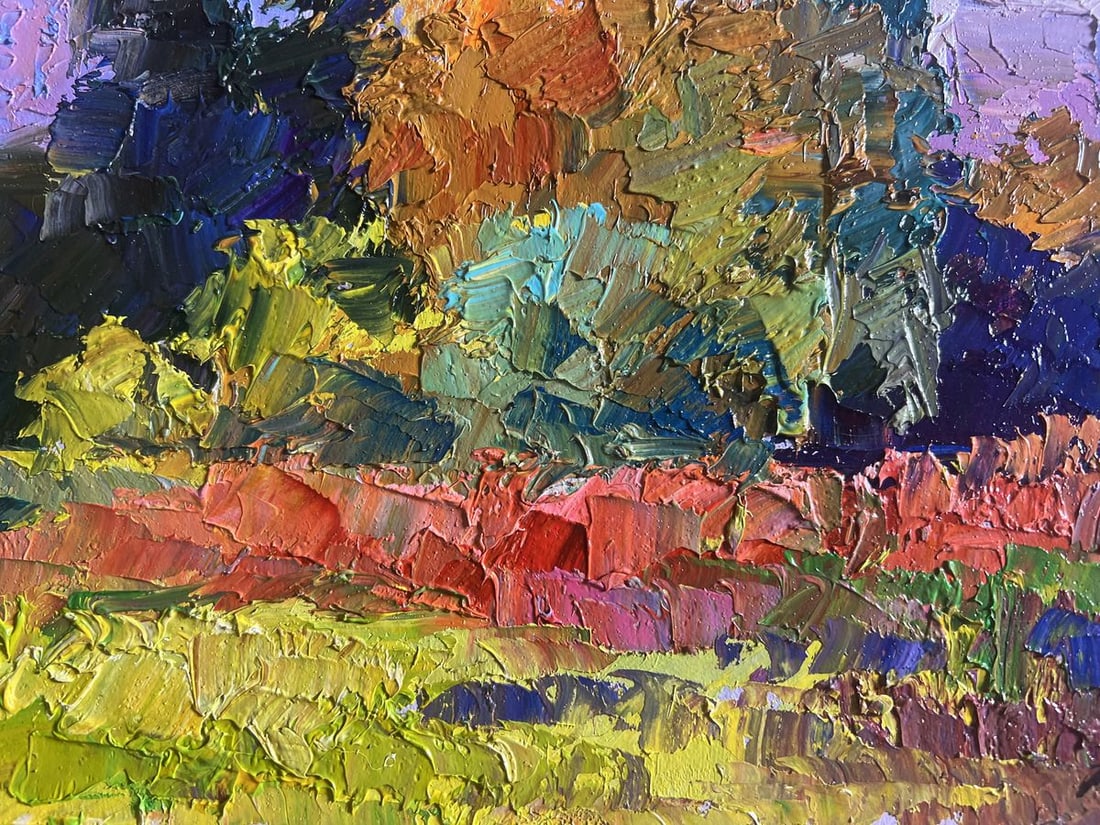 Oil painting Autumn meadows outside the city Boris Serdyuk - 7