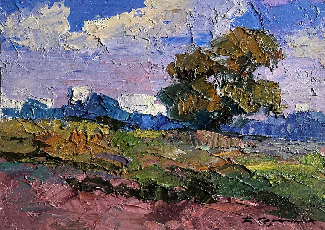 Oil painting September day in the field Boris Serdyuk - 3