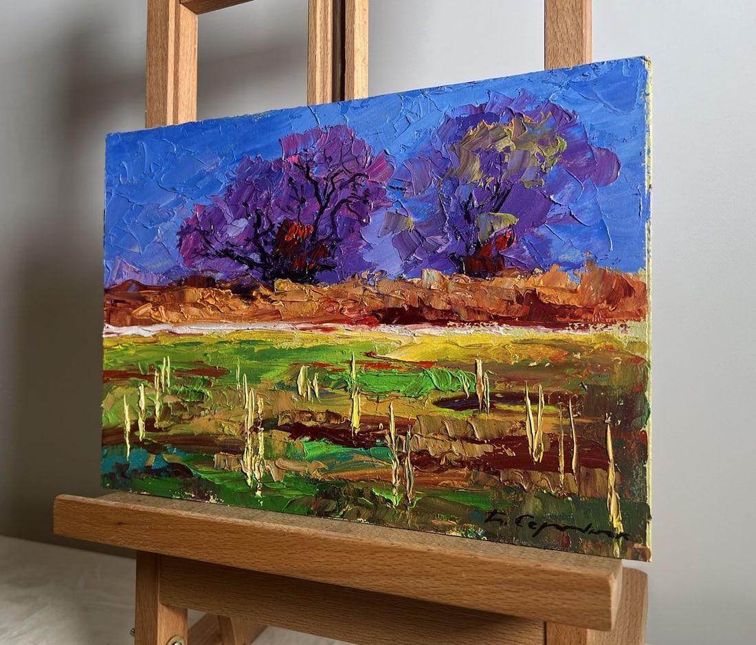 Oil painting September day in the field Boris Serdyuk - 2
