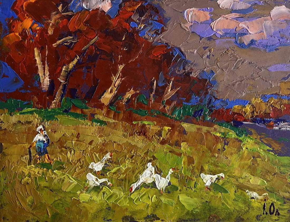 Oil painting Warm evening days Alex Kalenyuk - 3
