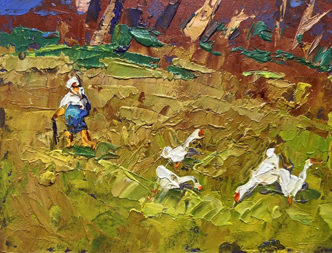 Oil painting Warm evening days Alex Kalenyuk - 5