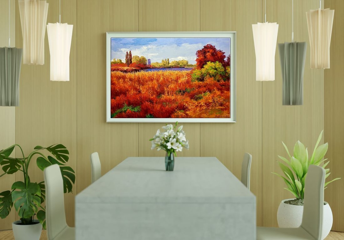 Oil painting Autumn is crimson Boris Serdyuk - 3