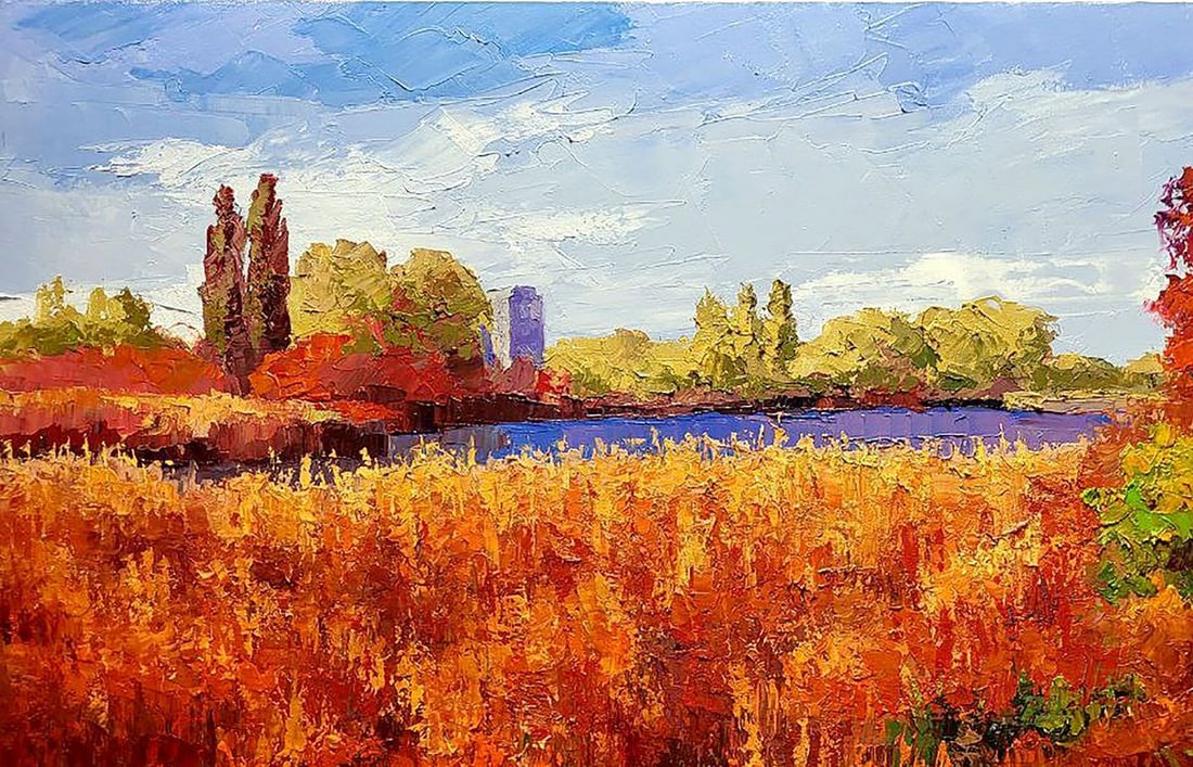 Oil painting Autumn is crimson Boris Serdyuk - 4