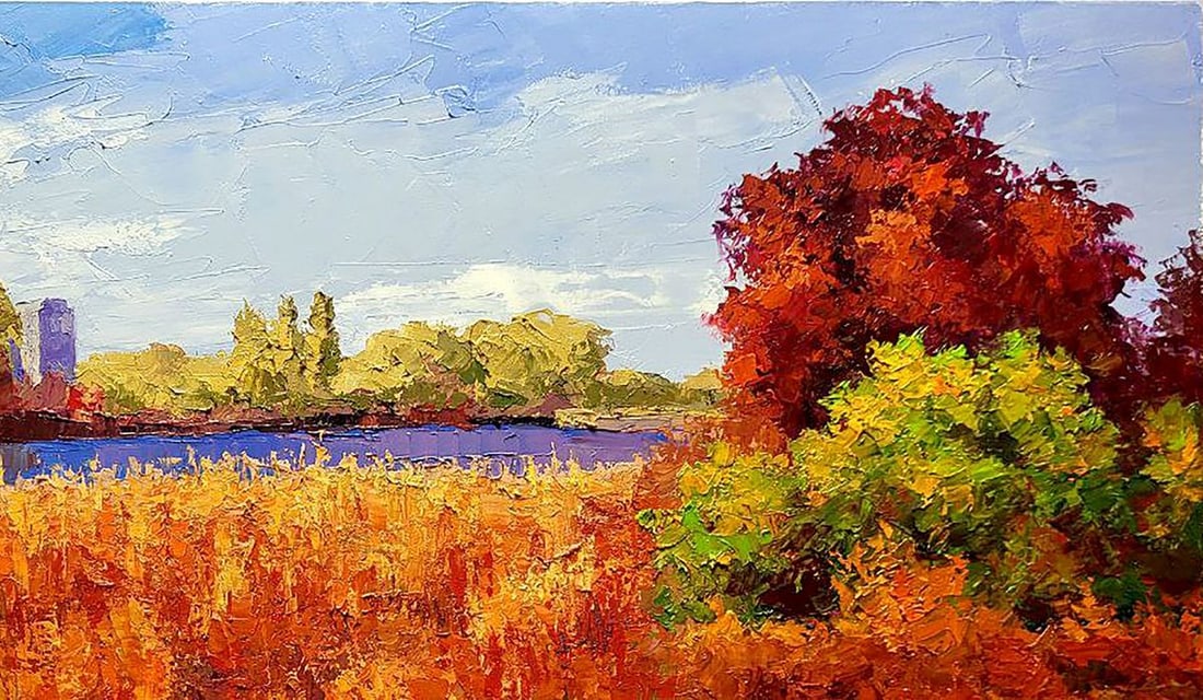 Oil painting Autumn is crimson Boris Serdyuk - 7