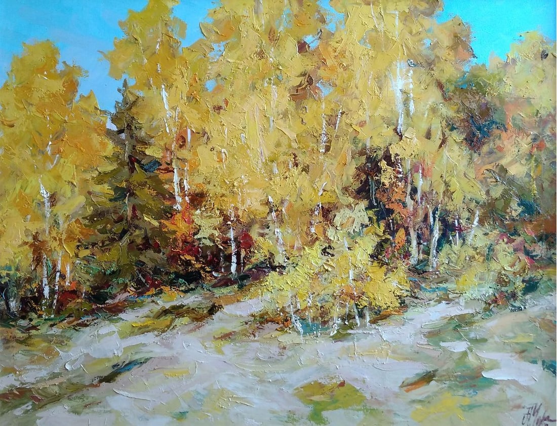 Oil painting Golden autumn Alexander Nikolaevich Cherednichenko (1 of 6)