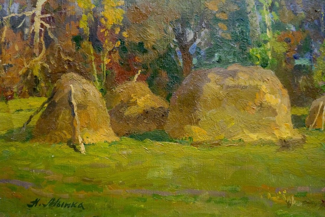 Oil painting Autumn landscape Mynka Alexander Fedorovich - 2