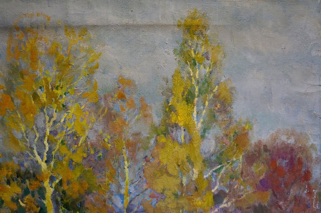 Oil painting Autumn landscape Mynka Alexander Fedorovich - 4
