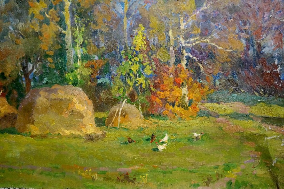 Oil painting Autumn landscape Mynka Alexander Fedorovich - 5