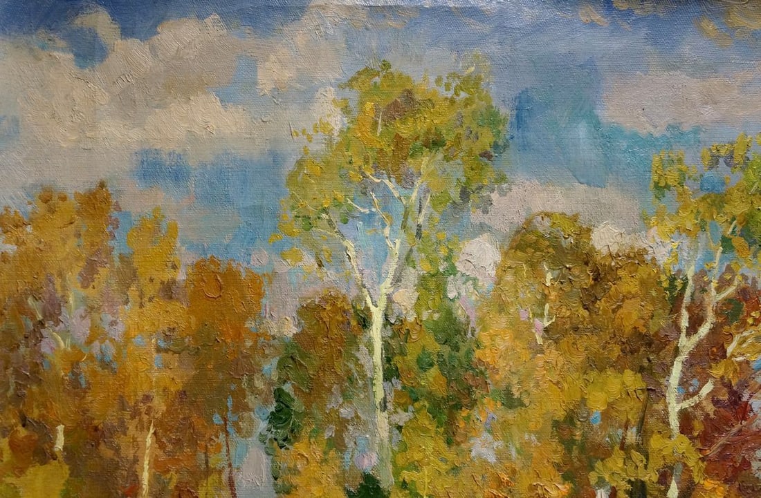 Oil painting Autumn landscape Mynka Alexander Fedorovich - 3