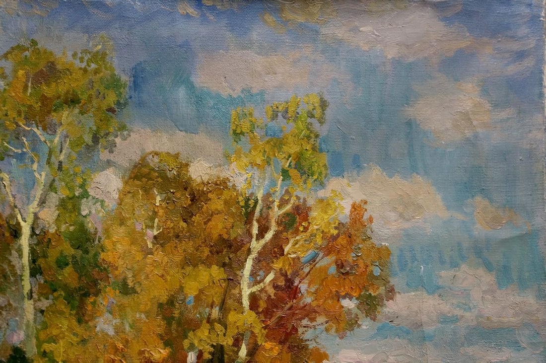 Oil painting Autumn landscape Mynka Alexander Fedorovich - 4