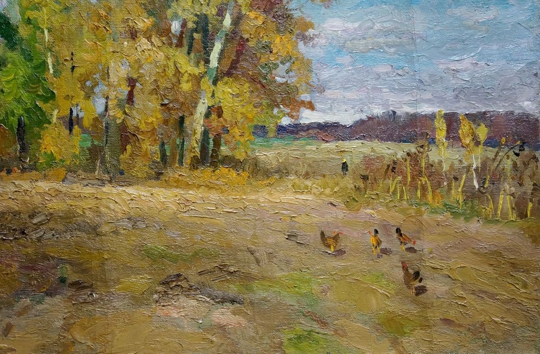 Oil painting Autumn landscape Mynka Alexander Fedorovich - 5