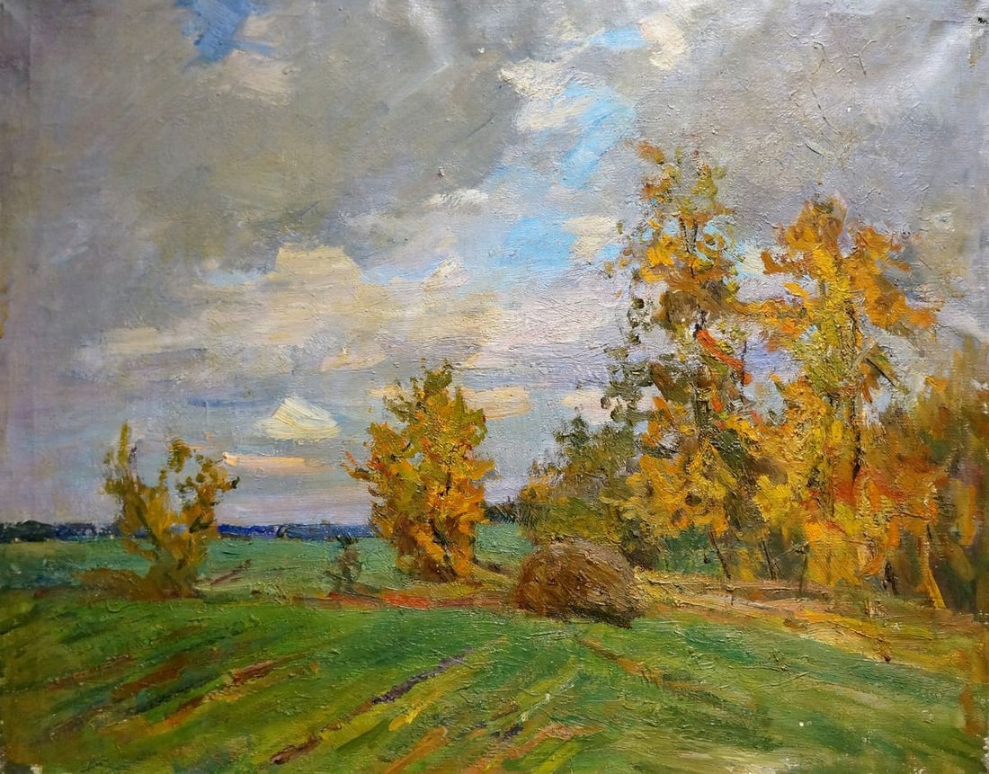 Oil painting Landscape Gavrilov V.N.: Title: Oil painting Landscape Gavrilov V.N. Description: No.Vern 919 *** ABOUT THIS PAINTING *** * TITLE: "Landscape" * ARTISTS: Gavrilov V. N. * SIZE: 90x70 cm/'35.43x27.55 inches' * MEDIUM: oil, can