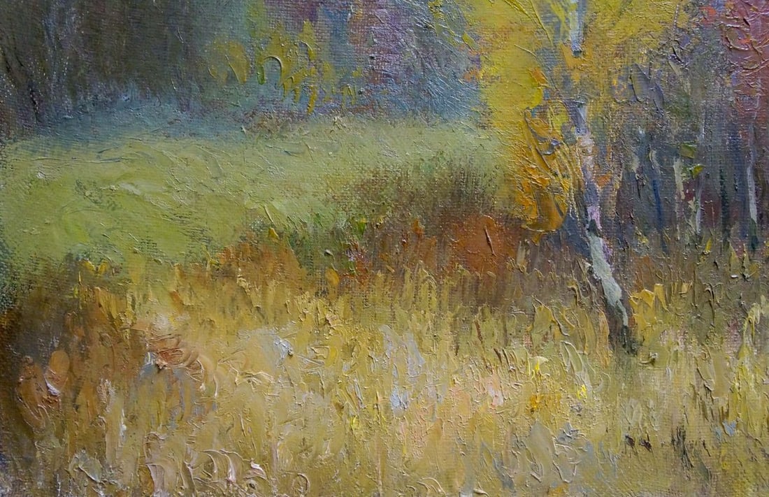 Oil painting Autumn landscape Mynka Alexander Fedorovich - 2