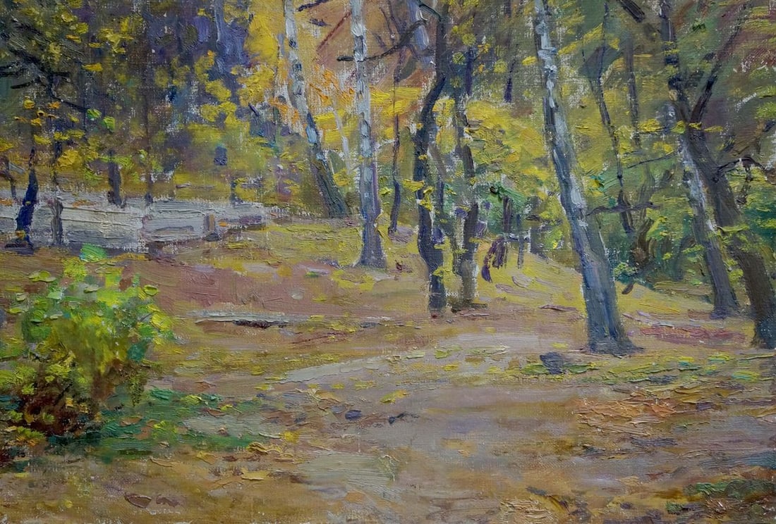 Oil painting Autumn. Road to the forest Kisil Grigory Alekseevich - 5