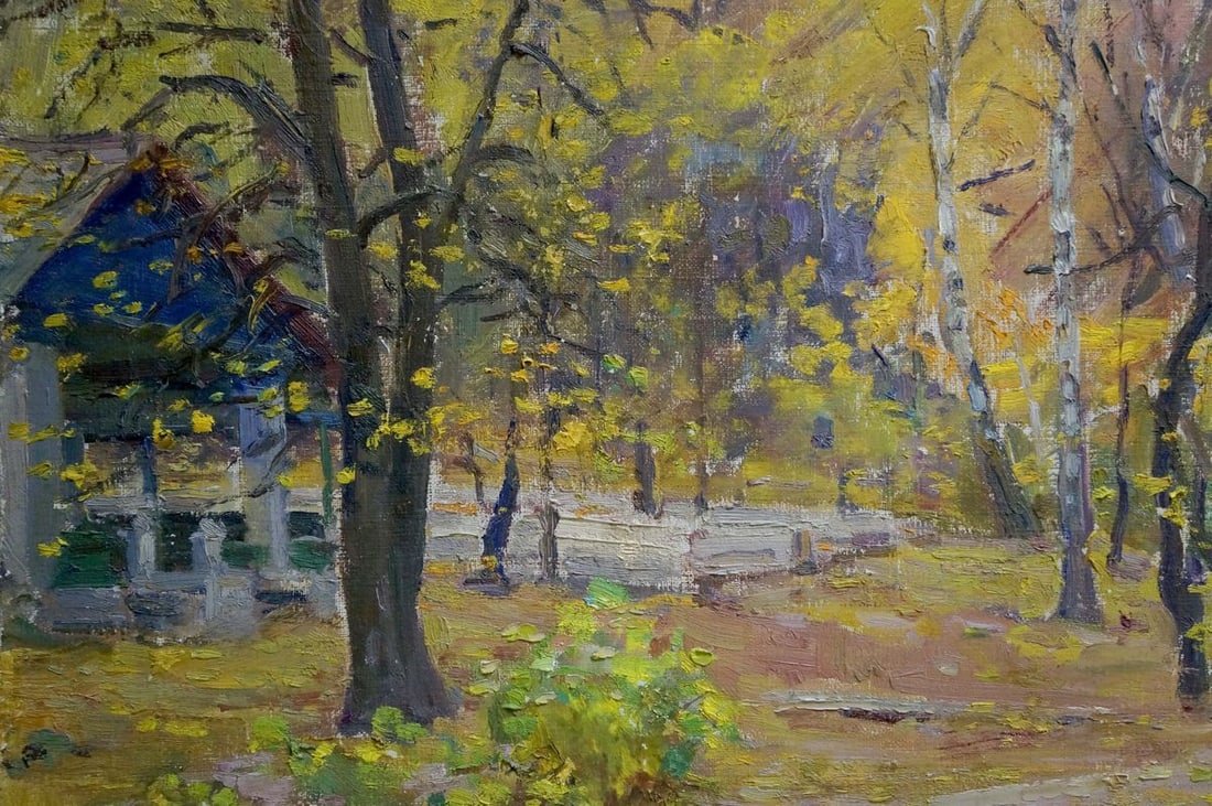 Oil painting Autumn. Road to the forest Kisil Grigory Alekseevich - 6