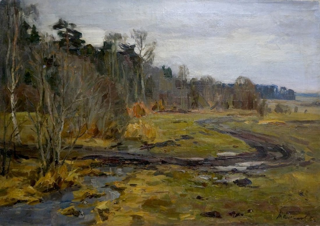 Oil painting Closer to the forest Sokolov Vasily Vasilievich: Title: Oil painting Closer to the forest Sokolov Vasily Vasilievich Description: No.Vern 975 *** ABOUT THIS PAINTING *** * TITLE: "Closer to the forest" * ARTISTS: Sokolov Vasily Vasilievich * SIZE: