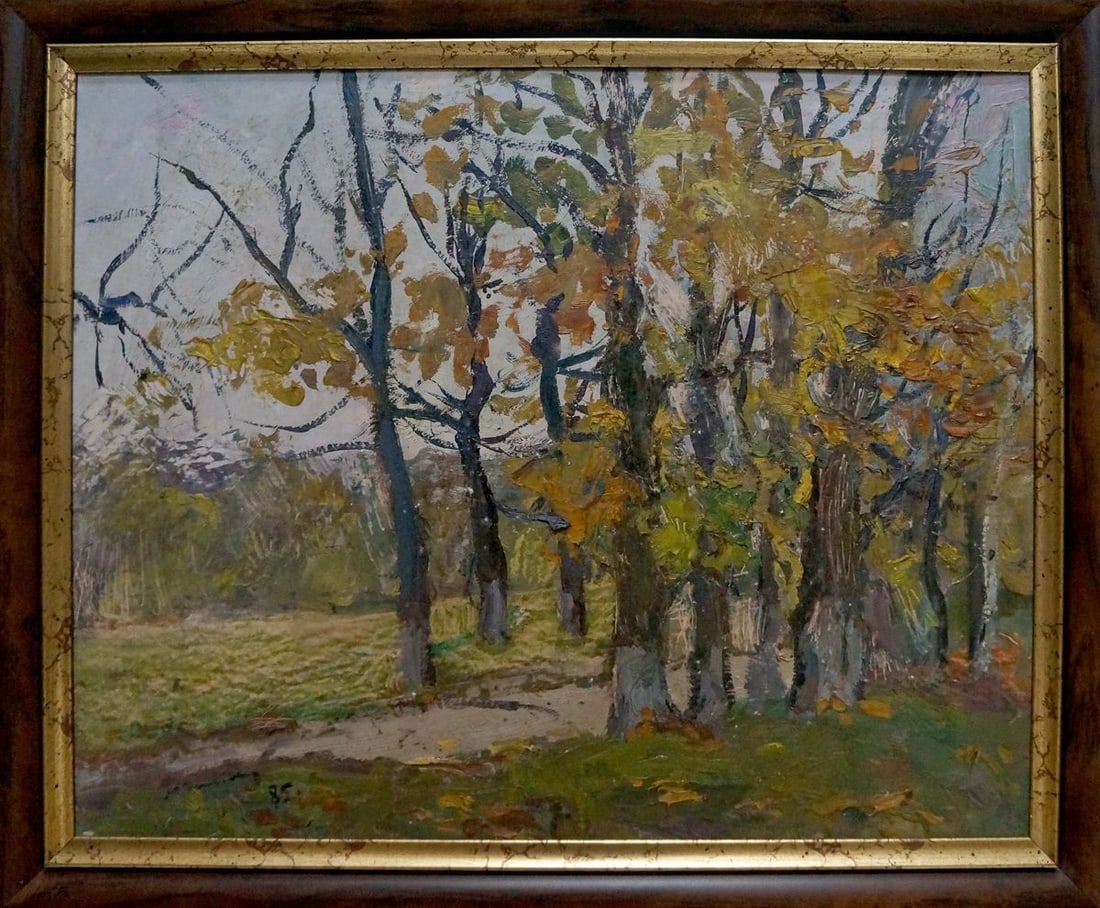 Oil painting Autumn landscape Gantman Moses Faybovich (1 of 8)