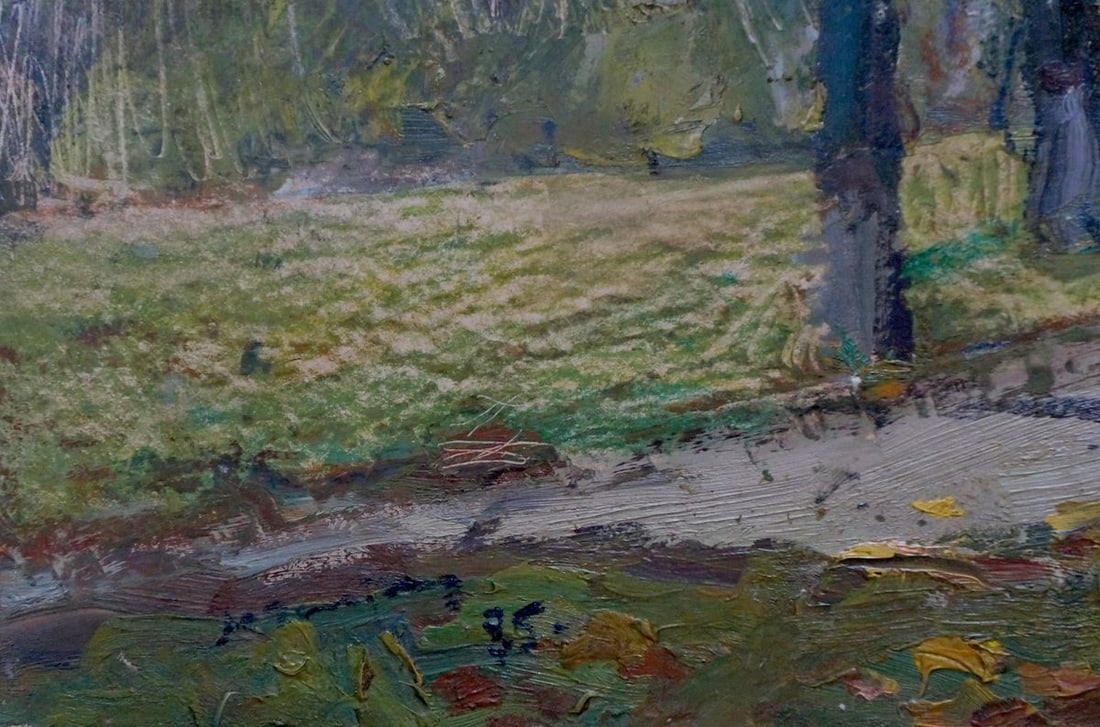 Oil painting Autumn landscape Gantman Moses Faybovich - 2