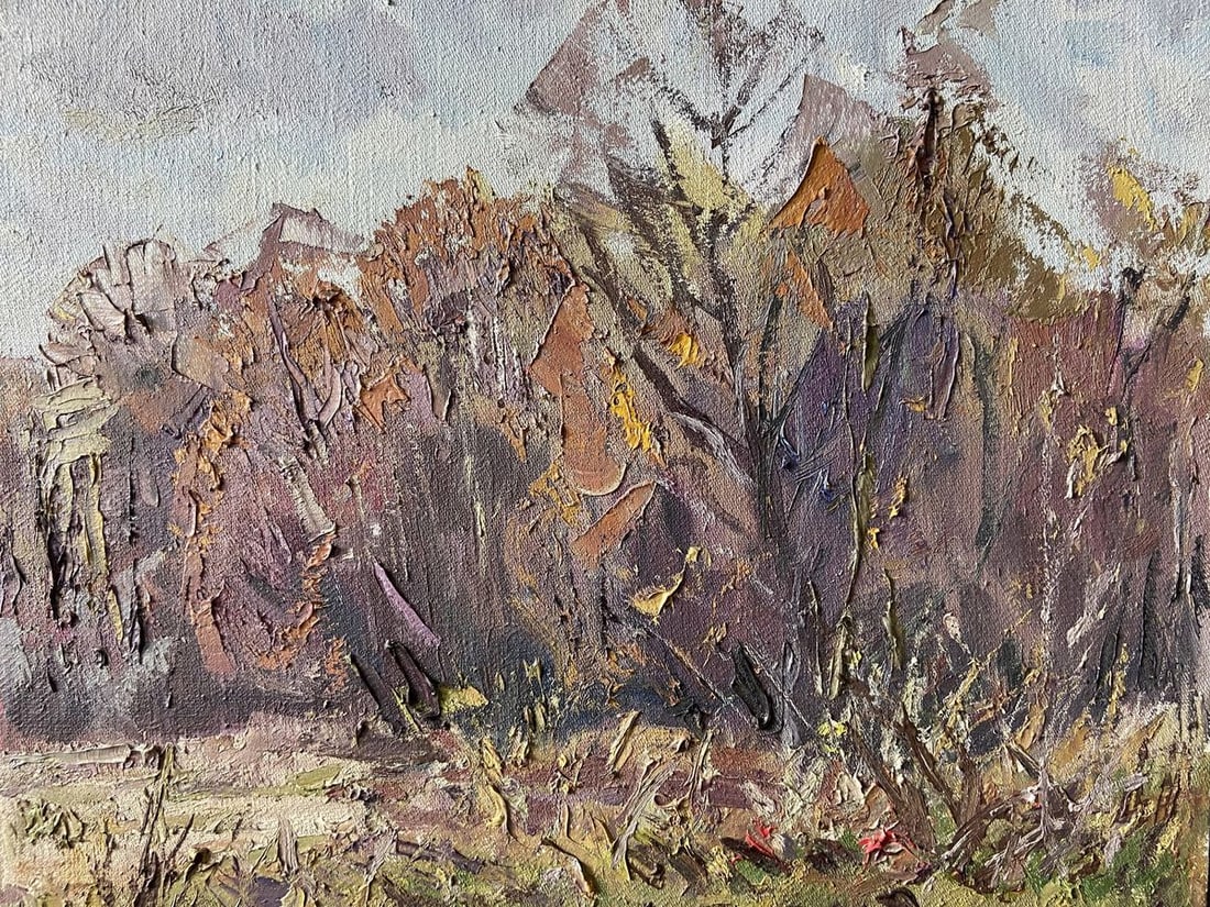 Oil painting Deep autumn Kapotenko Ivan Ivanovich: Title: Oil painting Deep autumn Kapotenko Ivan Ivanovich Description: No.Gap 6 *** ABOUT THIS PAINTING *** * TITLE: "Deep autumn" * ARTISTS: Kapotenko Ivan Ivanovich * SIZE: 35x43 cm/'13.77x16.92