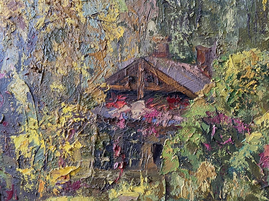 Oil painting Autumn in the village Kapotenko Ivan Ivanovich - 4