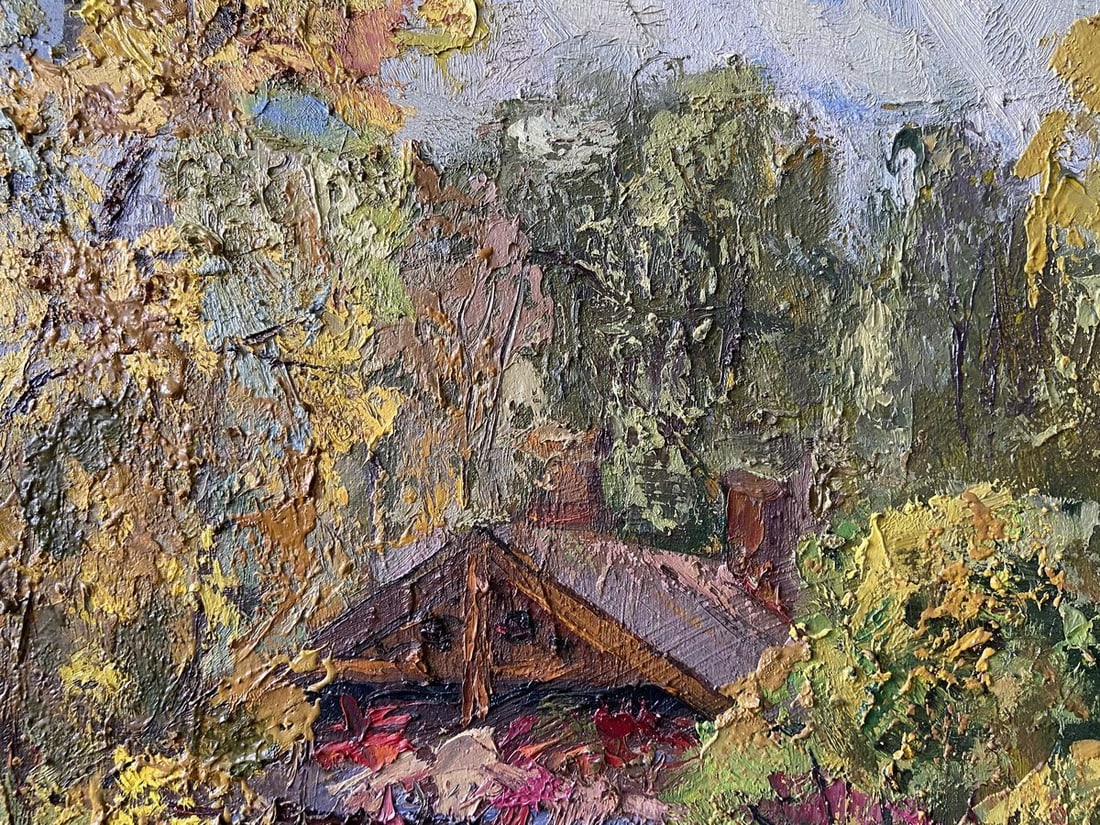 Oil painting Autumn in the village Kapotenko Ivan Ivanovich - 5