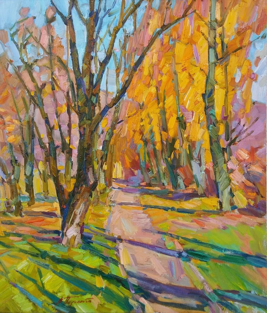 Oli painting Morning in the park Tepeta Miacheslav: Title: Oli painting Morning in the park Tepeta Miacheslav Description: No.Tep 86 *** ABOUT THIS PAINTING *** * TITLE: "Morning in the park" * ARTISTS: Tepeta Miacheslav * SIZE: 70?60 cm/'27,55x23,62 i
