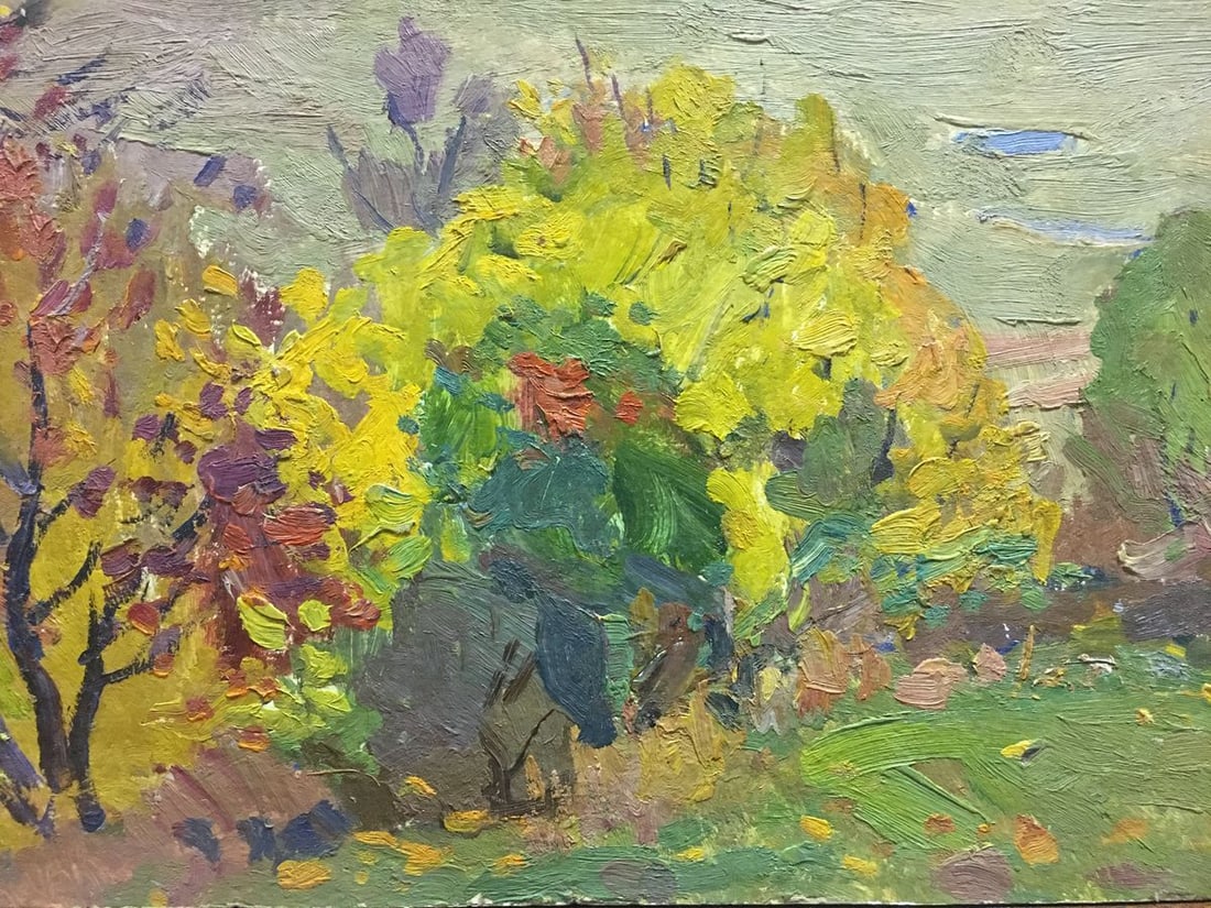 Oil painting Autumn day Gantman Moses Faybovich - 6
