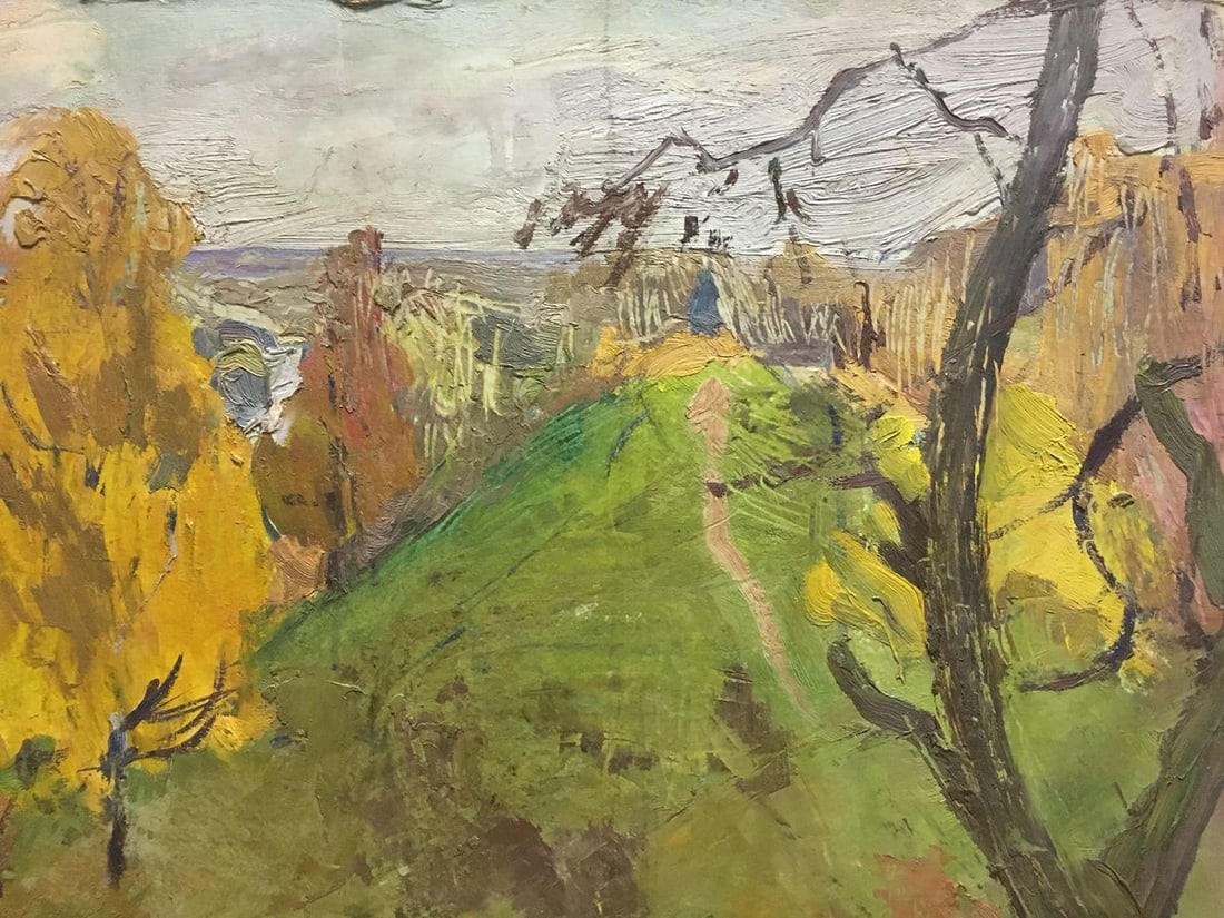 Oil painting At the hill Gantman Moses Faybovich - 3