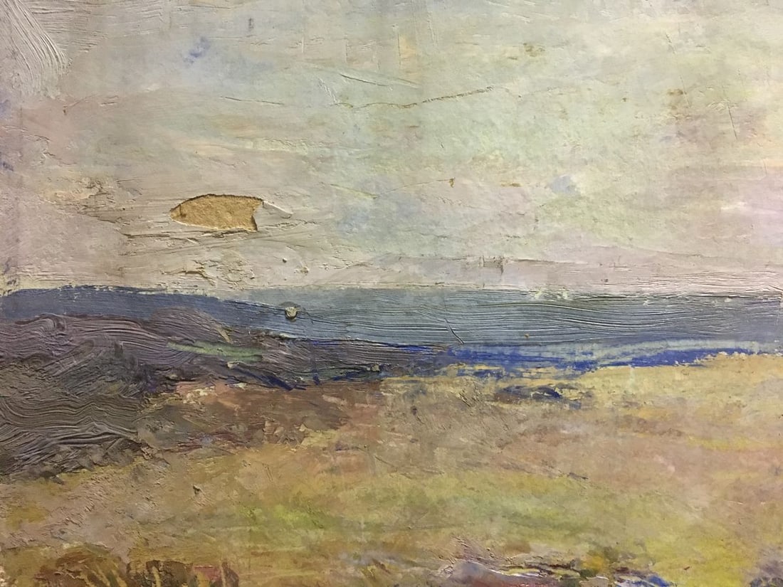 Oil painting At the hill Gantman Moses Faybovich - 8