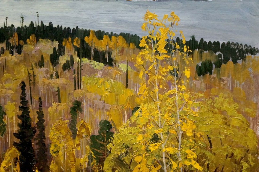 Oil painting Horses walk in the woods Vladimir Vladimirovich Nabokov - 4