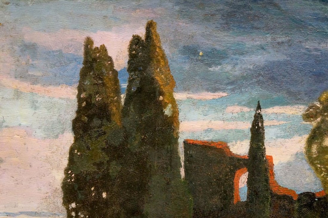 Oil painting Landscape with a palace - 3