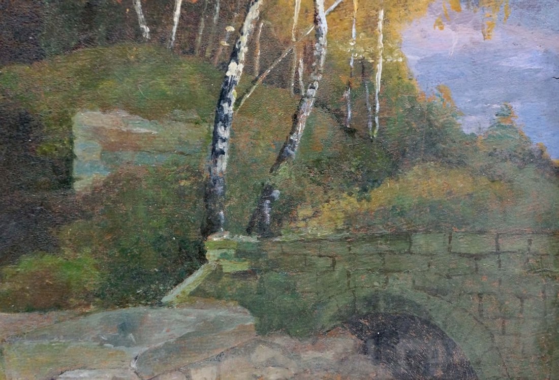 Oil painting Landscape with a palace - 5