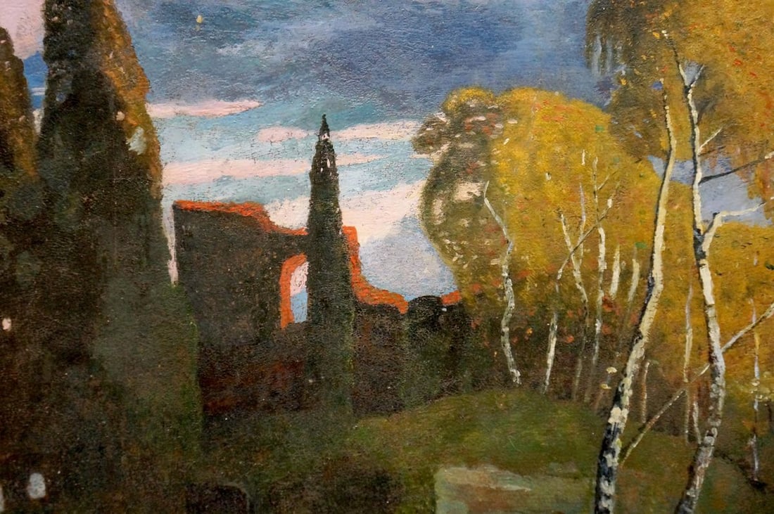 Oil painting Landscape with a palace - 6