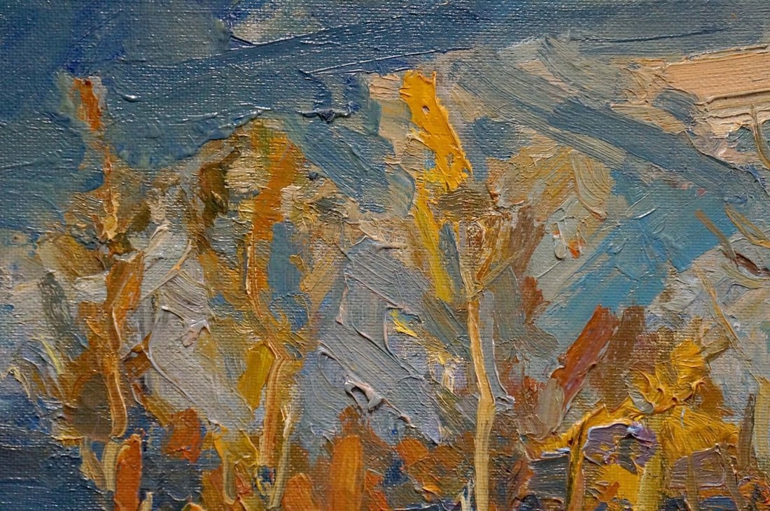 Oil painting Autumn landscape - 3