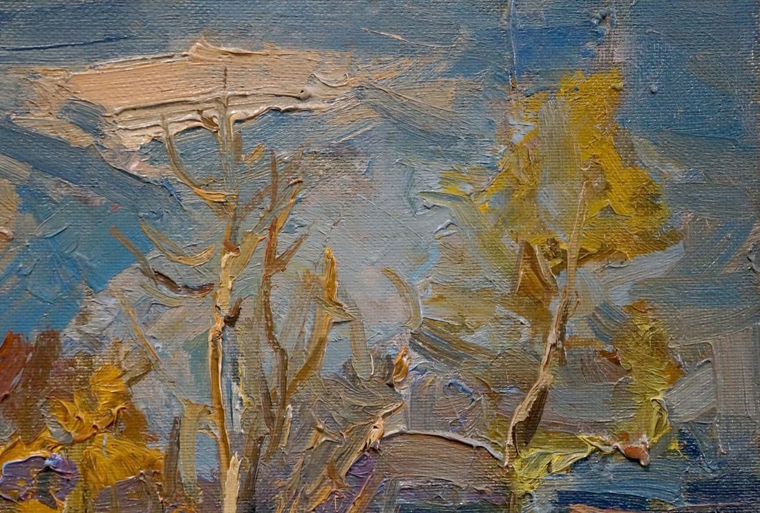 Oil painting Autumn landscape - 4