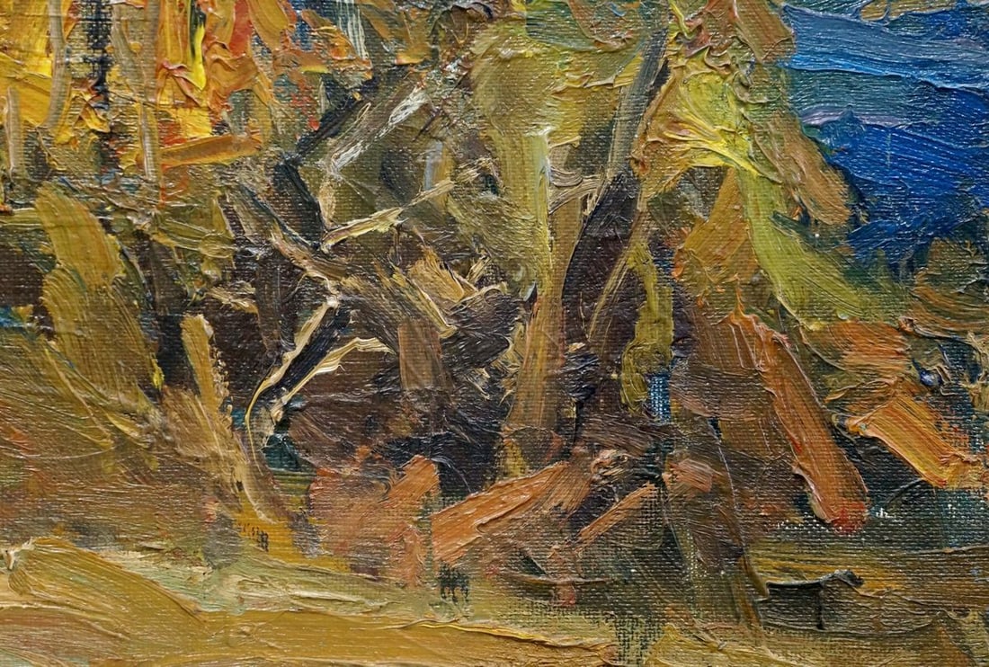 Oil painting Autumn landscape - 5