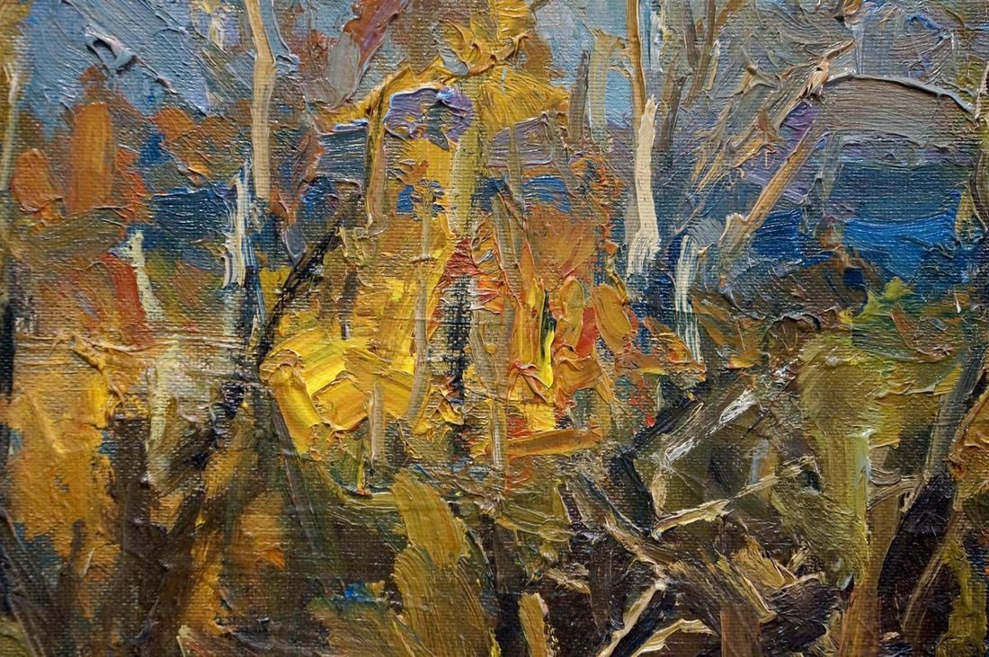 Oil painting Autumn landscape - 6