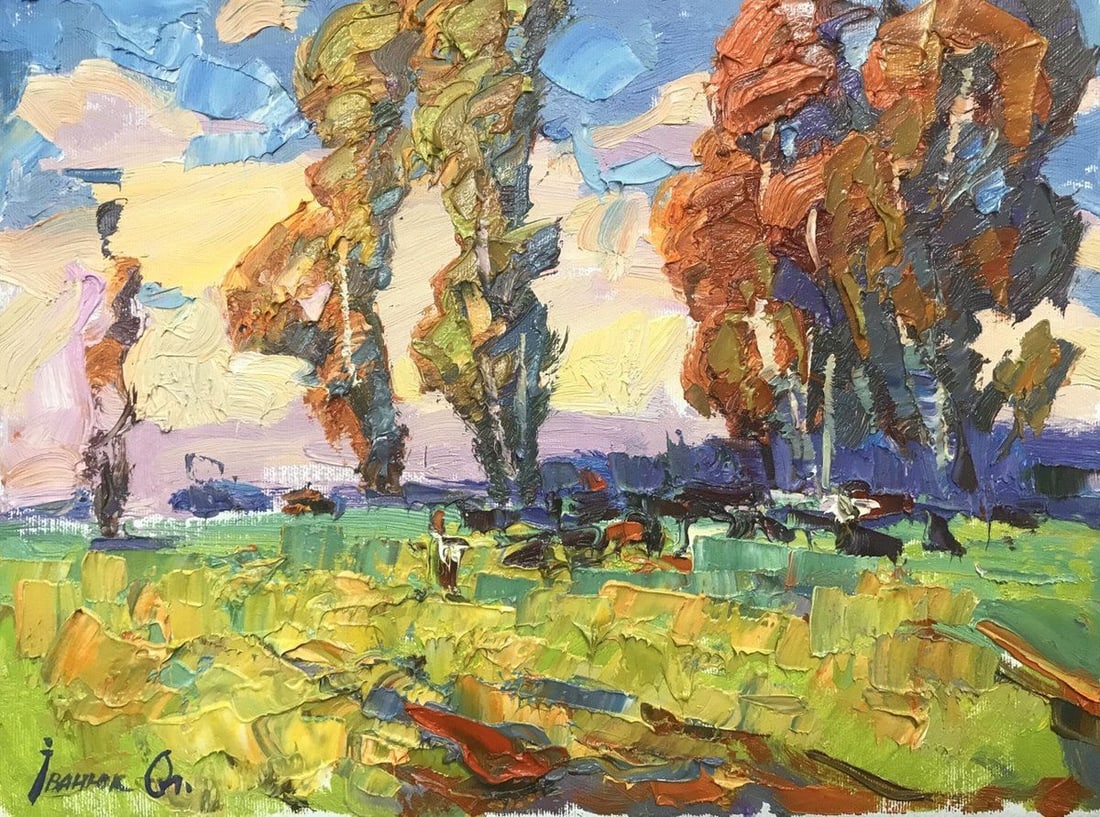 Oil painting road near the village Kalenyuk Alex: Title: Oil painting road near the village Kalenyuk Alex Description: No.Kalen 880 *** ABOUT THIS PAINTING *** * TITLE: "road near the village" * ARTISTS: Kalenyuk Alex * SIZE: 30x40 cm/'11.81x15.74 in