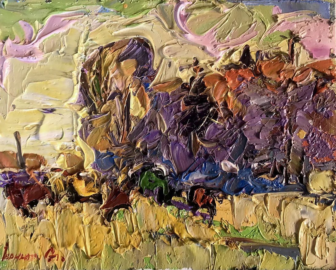 Oil painting Autumn motive Kalenyuk Alex: Title: Oil painting Autumn motive Kalenyuk Alex Description: No.Kalen 901*** ABOUT THIS PAINTING **** TITLE: "Autumn motive"* ARTISTS: Kalenyuk Alex* SIZE: 20x25 cm/'7.87x9.84 inches' * MEDIUM: oil, c