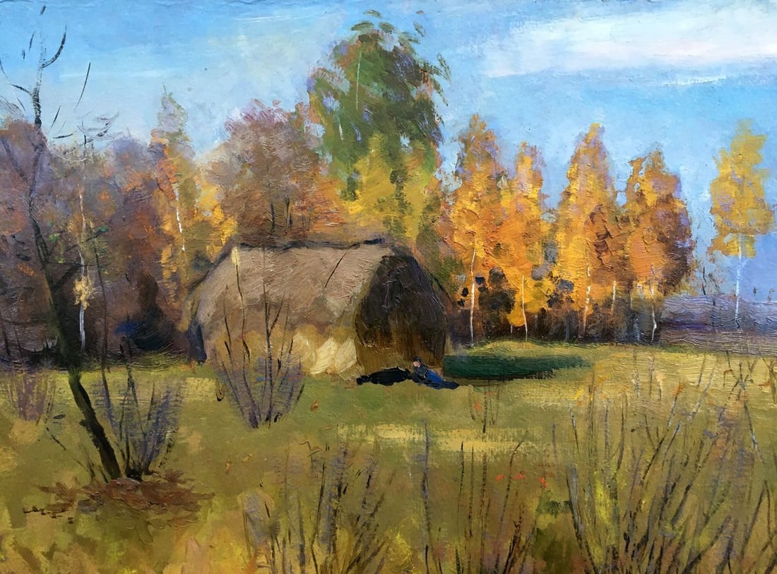 Oil painting Autumn landscape Tsyupka Ivan Kirillovich - 7