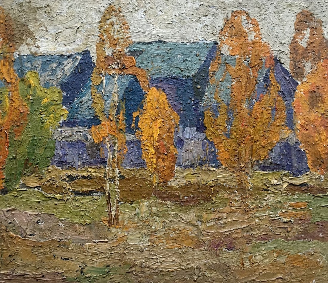 Oil painting Autumn landscape Lukin Alexander Vasilievich (1 of 10)
