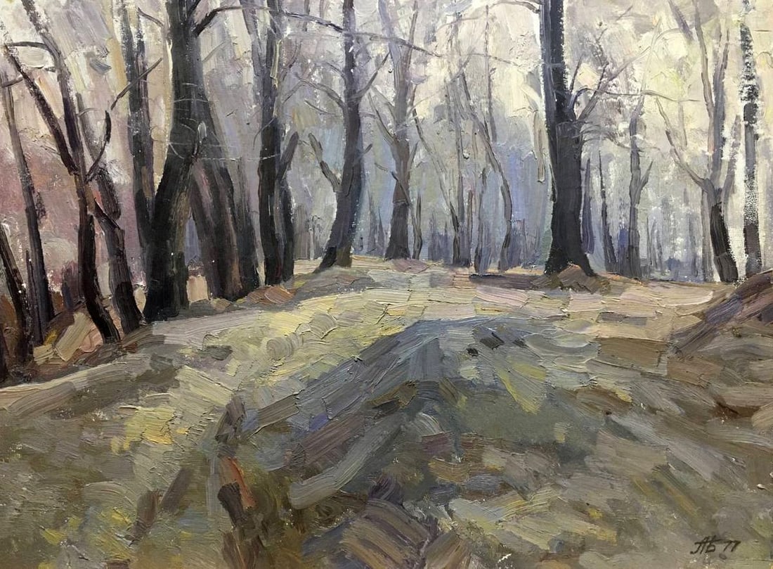 Oil painting Autumn forest Bloshenko Anatoly Mikhailovich (1 of 10)