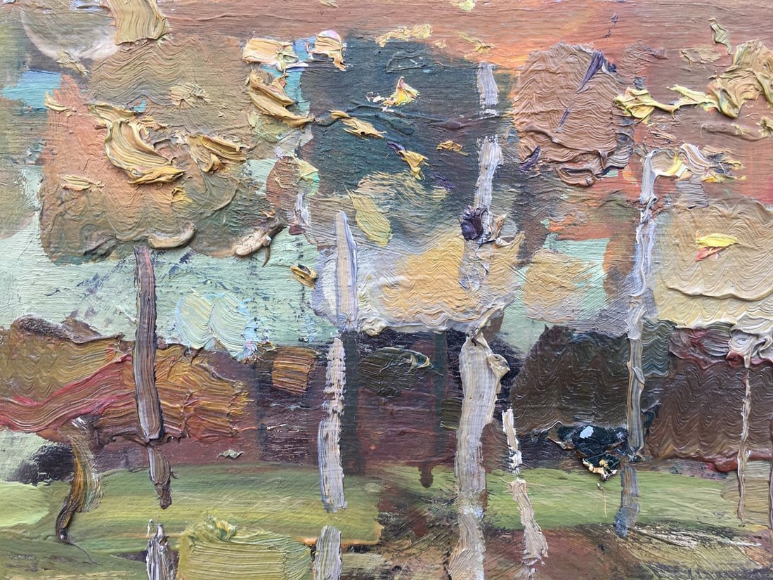 Oil painting Twilight in the forest Bloshenko Anatoly Mikhailovich - 2
