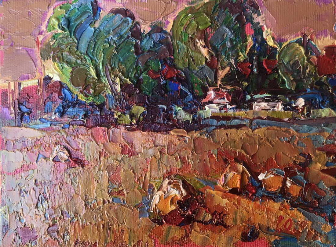 Oil painting Autumn Day Kalenyuk Alex: Title: Oil painting Autumn Day Kalenyuk Alex Description: No.AAA2824"Autumn Day" is an enchanting oil painting that beautifully captures the essence of a serene autumn landscape. The artwork invites t