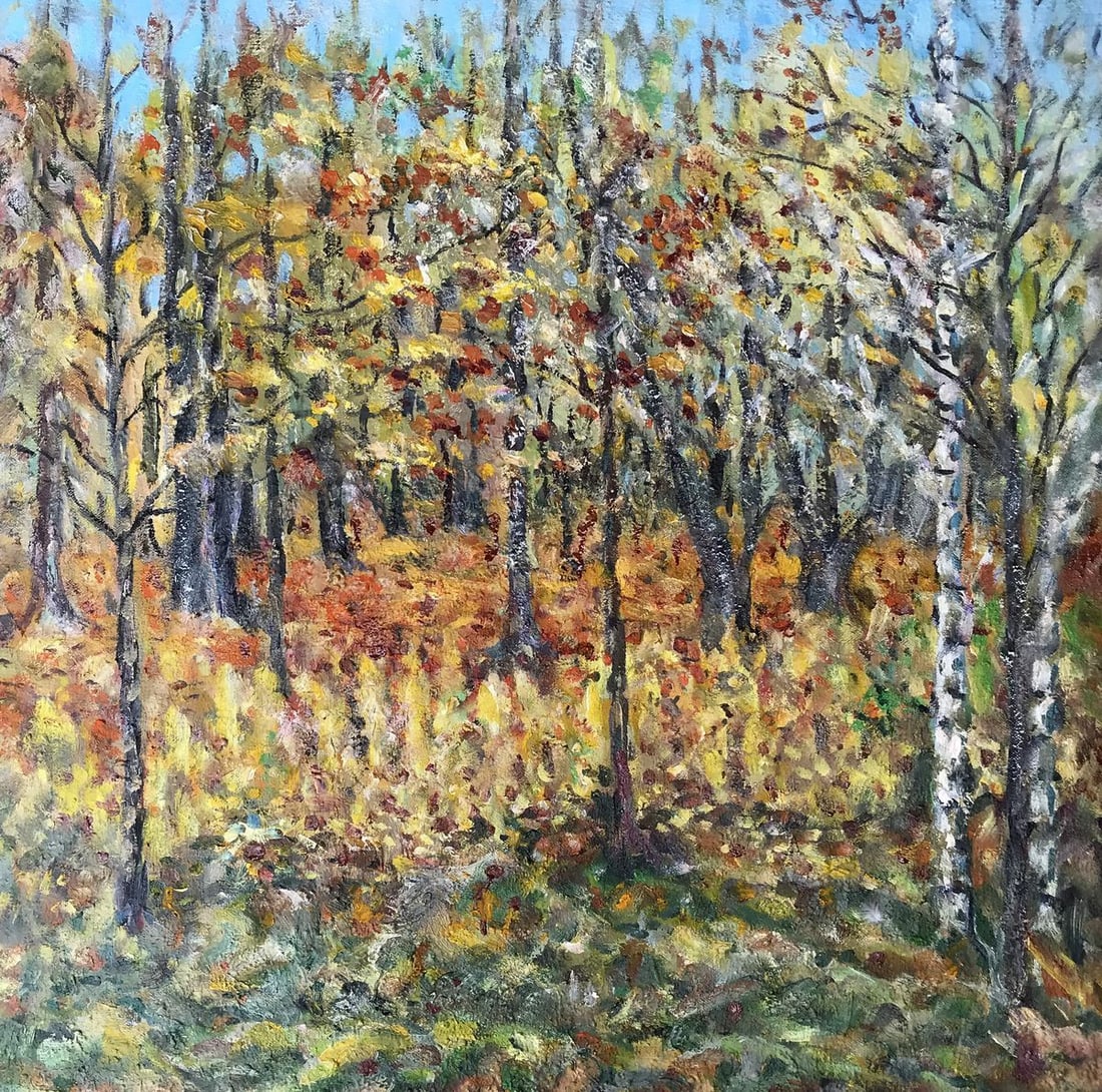 Oil painting Autumn motif Shapoval Ivan Leontyevich: Title: Oil painting Autumn motif Shapoval Ivan Leontyevich Description: No.AAA2987"Autumn Motif" is a captivating oil painting that immerses viewers into the serene beauty of an autumnal landscape. Th