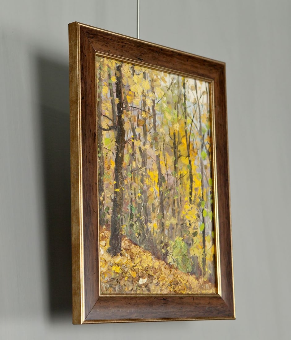 Autumn Landscape, Antique Painting Original - 3